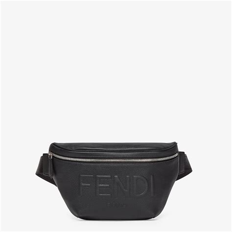 fendi women's belt bag black leather|Fendi roma bag.